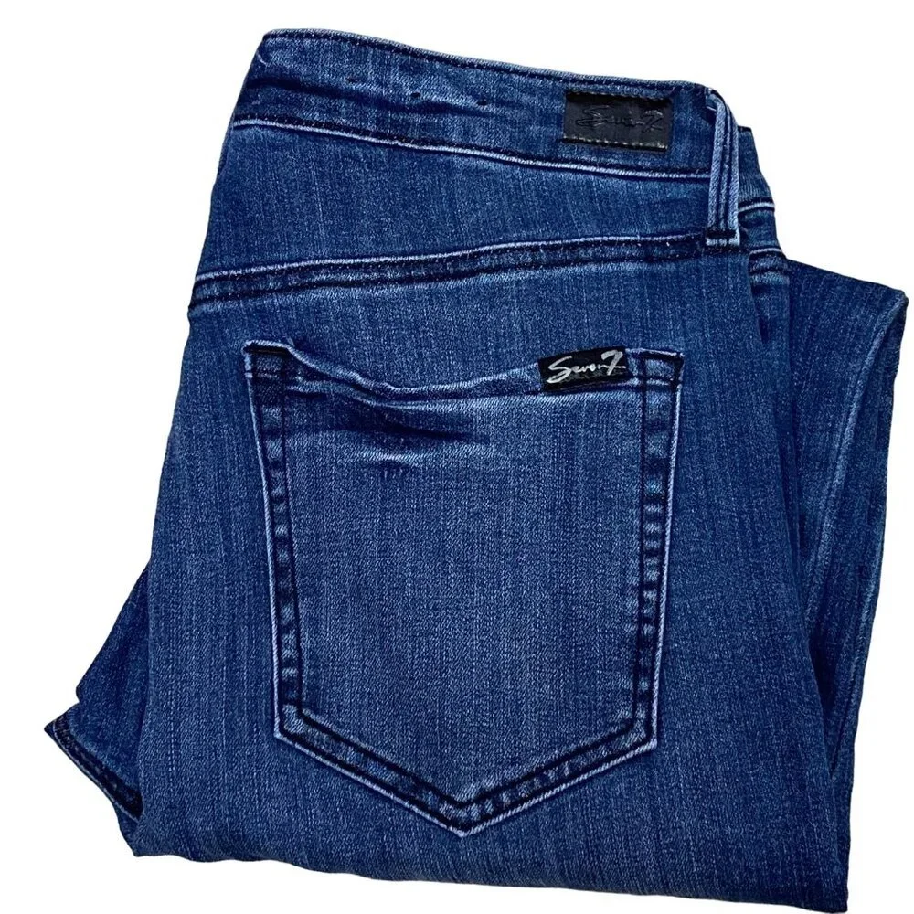 SEVEN 7‎ STONE EMBELLISHED POCKET SKINNY JEANS SIZE 12